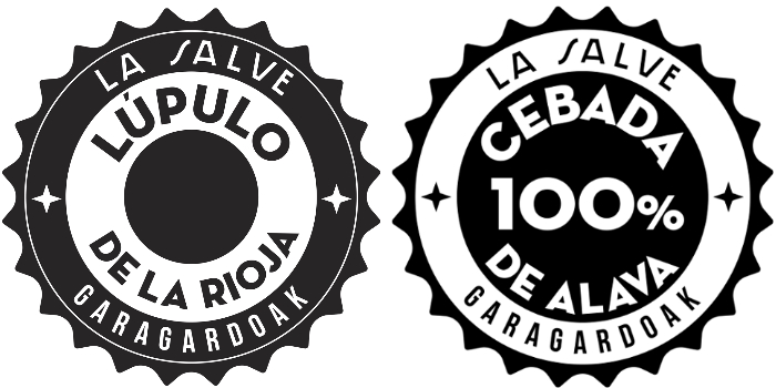 sellos KM0 lupulo y cebada de LA SALVE